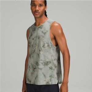 Lululemon Fast and Free Tank Green Tie-Dye Sleeveless Shirt Active Sport